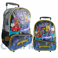 Imagen de Mochila escolar 16 pulgadas, Con carro Batwheels 12998