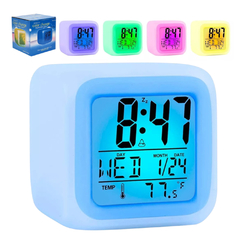 Reloj Despertador Digital Cambia de Color, Temp Fecha 13076 en internet