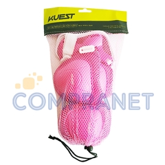 COMBO Monopatín 3 ruedas con Luz Plegable + Protección Rosa 90066 - Compranet