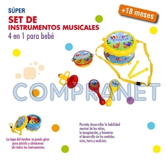 Set Musical Tambor - Pandereta - Trompeta - Maracas 9879 - Compranet