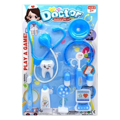 Set de Doctor/Dentista, Kit completo para niños, 2 colores, 10 piezas, 12155