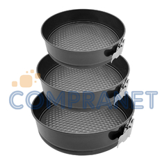 Set Moldes de Torta Desmontable Redondos Antiadherente x 3, 13228 - comprar online