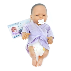 Bebé Real Mini con Pañal y Chupete, Casita de Muñecas 12023