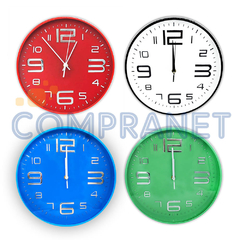 Reloj de pared Analógico de PVC, 30 cm diámetro, 12715 - comprar online