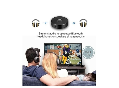 Transmisor De Audio Bluetooth Tv Notebook Con 2 Auriculares