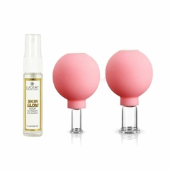 VACUM GLASS CUPS (Kit x 2 copas) + Skin Glow Spray de colágeno