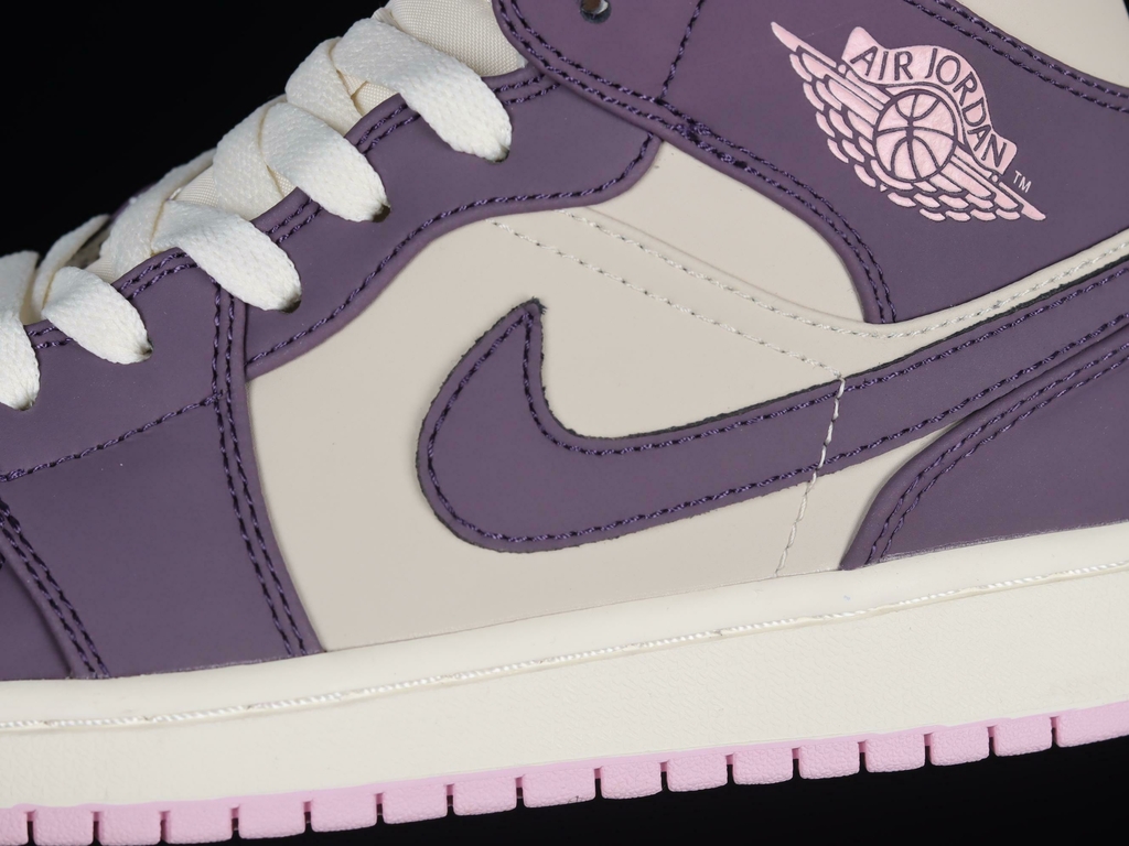 Jordan 1 mid pro purple desert sand sales