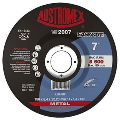 DISCO DE DESBASTE DE METAL 7" x 7/8" x 6.4mm 2007 AUSTROMEX