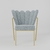 cadeira-luxo-design-pétala-aço-dourada-azul