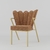 cadeira-luxo-design-pétala-aço-dourada-terracota