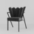 cadeira-luxo-design-pétala-aço-preta-veludo