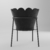 cadeira-luxo-design-pétala-aço-preta-veludo