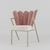 cadeira-luxo-design-pétala-aço-dourada-rosa