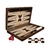 Juego de backgammon turco de nuez geométrica- GEIT45 - comprar online
