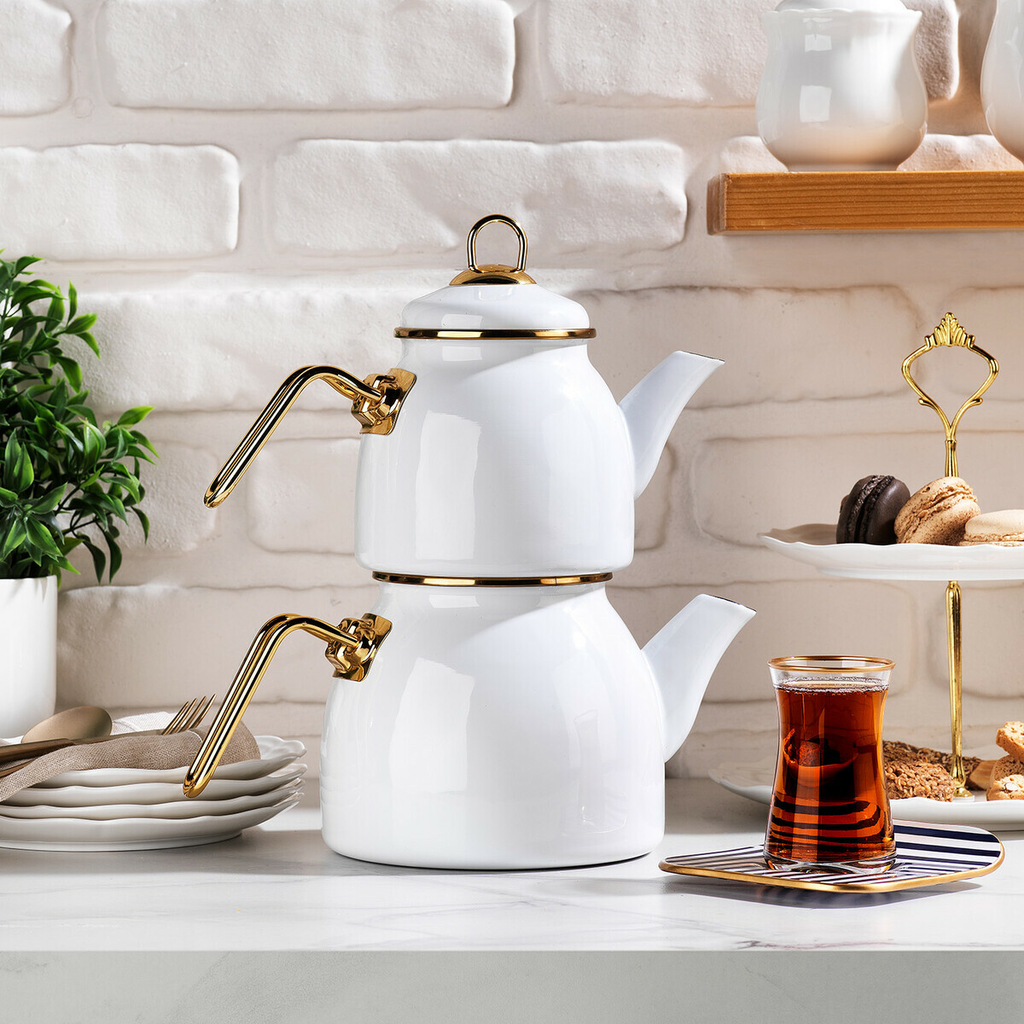 Conjunto de chá turco vintage, conjunto de bule de café turco para