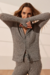 Cardigan de Caxemira de Lã Australiana Para Feminino Amelia Manga Longa Com Capuz - SEASLC079022 - comprar online