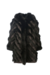 Imagem do Trench Coat Casaco Feminina Com Detalhes de Seda Puro e Pele de Raposa Dois Lados - SEASLCAPA9008
