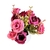 Ramo flor artificial rosa bordo pastel 28 cm. - comprar online