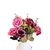 Ramo flor artificial rosa bordo pastel 28 cm.