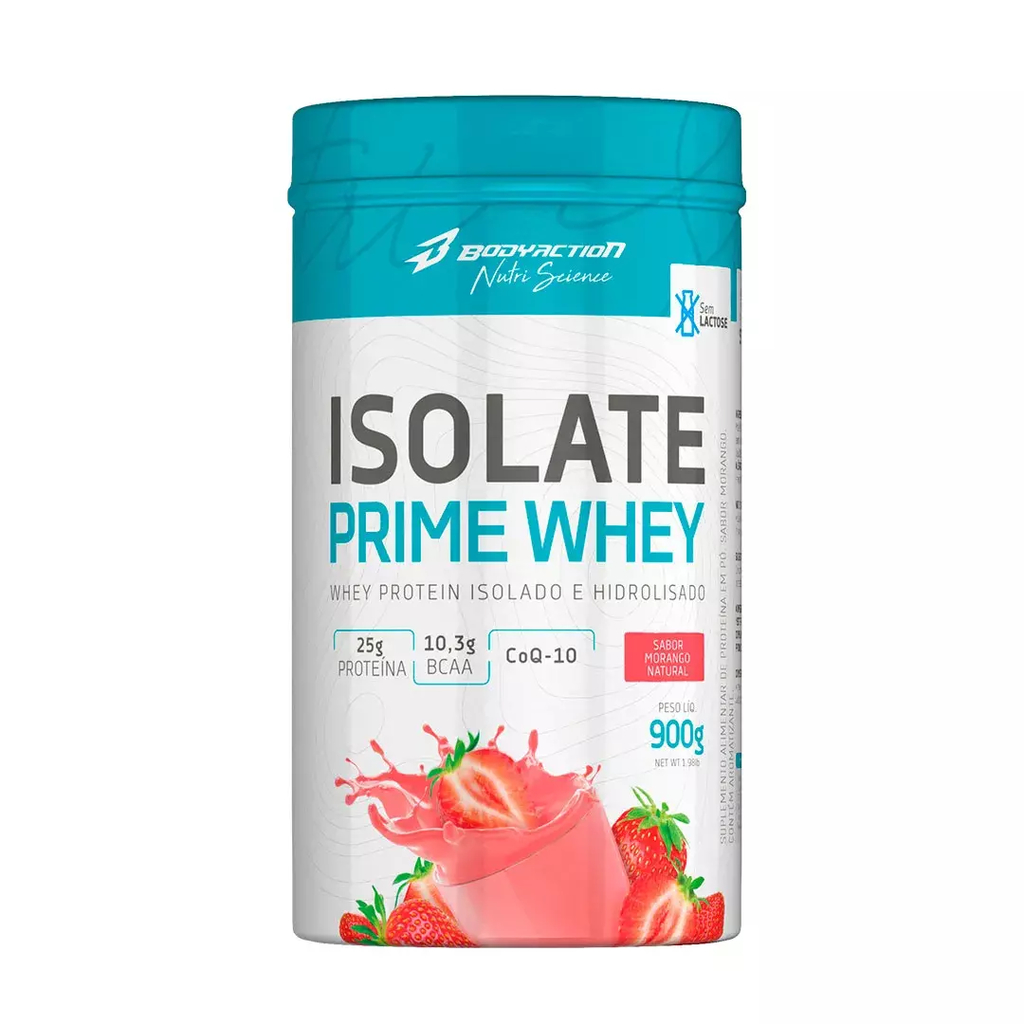 Isolate Prime Whey Protein Isolado e Hidrolisado Sem Lactose 900g Body  Action