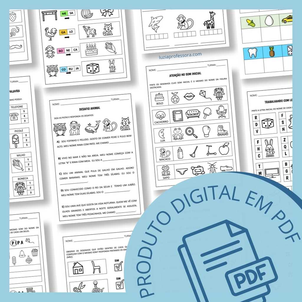 Jogo Educativo Consciência Fonológica (arquivo Digital)