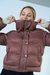 CAMPERA PUFFER AGATHA CUELLO ALTO MARRÓN - comprar online