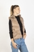 CHALECO PUFFER VITA BEIGE BRILLOSO - comprar online