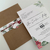 Convite de Casamento - Envelope Kraft com Fechamento em Fita de Papel Estampado e Fio Encerado - comprar online