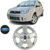 Jogo 04 Calotas Aro 14 Ford Fiesta 2008 a 2012 Logo Preto - Grid - comprar online