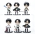 Miniatura Colecionavel Attack On Titan Levi Ackerman Eren Yeager