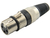 Plug XLR femea preto jccn0001 Storm