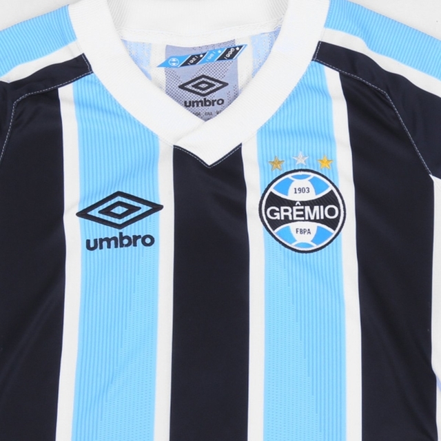 Camisa Grêmio I 21/22 Azul e Preta - Feminina Baby Look - Umbro