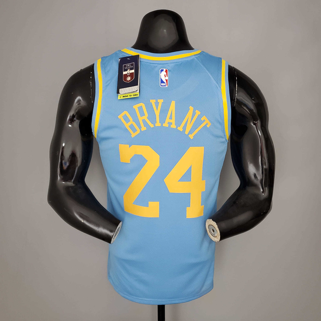 Camiseta Regata Los Angeles Lakers Azul Clara Retro Edition