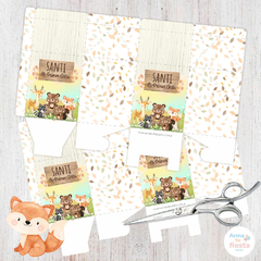 Animales del Bosque Acuarela - Arma Tu Fiesta Kits 