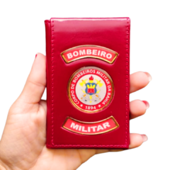 Carteira em couro com brasão - Bombeiro Militar