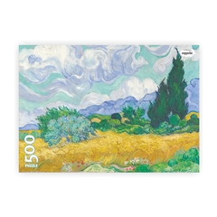 Puzzle 500 piezas Campo de trigo y cipreses - Van Gogh