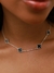 Choker inspiração Van Cleef Madrepérola Preto no Prata