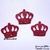 Aplique em EVA com Glitter - Coroa Vermelha - 10 unidades - comprar online