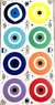 Plancha Stickers Multicolor Eye - comprar online