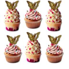 30 Cupcake topper decorativas mariposas