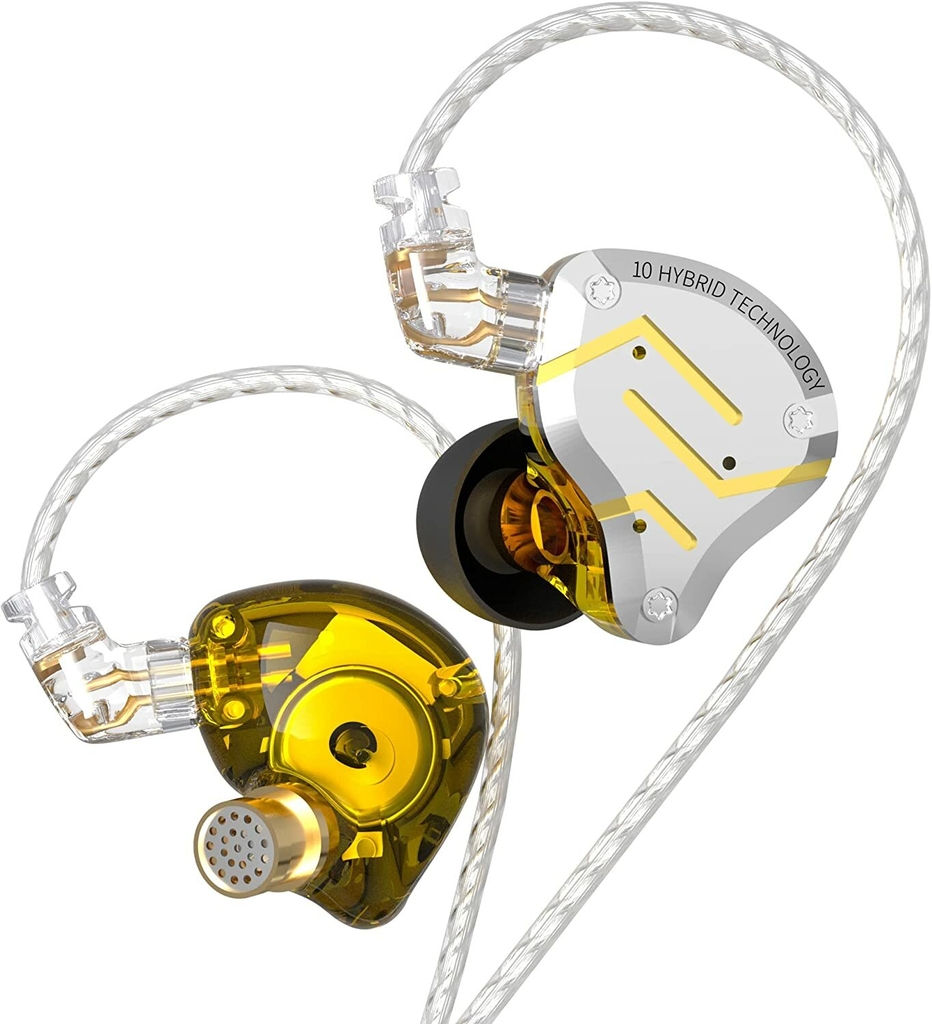 Audífonos KZ Metal ZS10 Pro - Glare Gold Mic