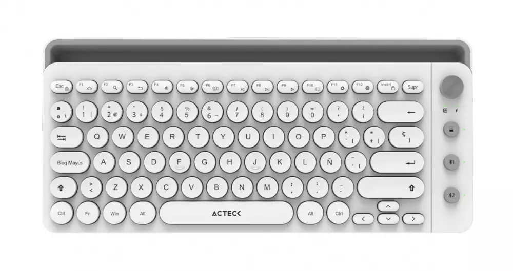 Teclado Acteck Uny Comp Ti685 Inal mbrico Bluetooth Blanco