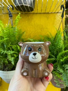 MACETA ANIMAL "OSO" CERAMICA - comprar online