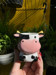 MACETA ANIMAL "VACA" CERAMICA - comprar online