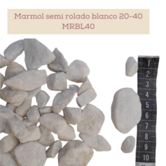 Piedra blanca - marmol rolado bolsa de 25 Kg - comprar online