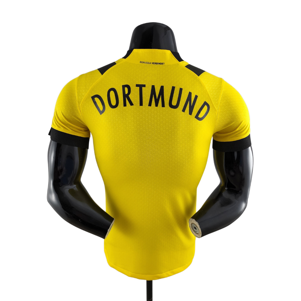 Camisa Borussia Dortmund Home 22/23 Jogador Puma Masculina - Amarelo e Preto