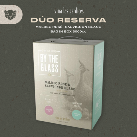 VINA LAS PERDICES BAG IN BOX DUO RESERVA MALBEC ROSE SAUVIGNON BLANC CAJA X 4 UNIDADES DE 3000 CC
