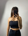 Cropped Faixa Dupla - Preto