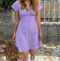 Vestido Antonella Lilás Floral na internet