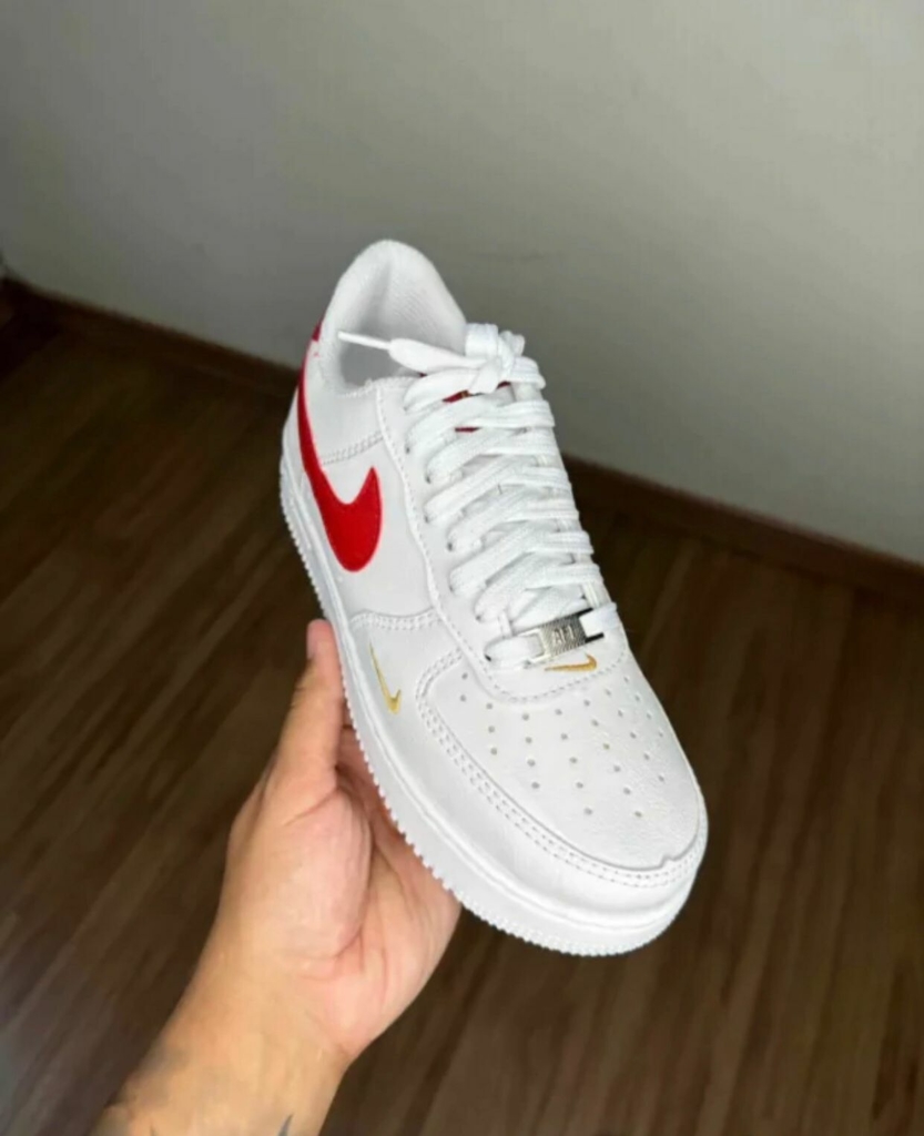 AIR FORCE 1 BRANCO E VERMELHO - Comprar em MK Store BR